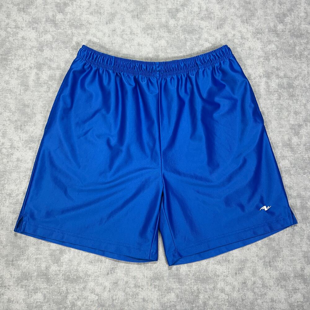 VTG Y2K Athletic Works blue activewear workout basketball shorts mens Large